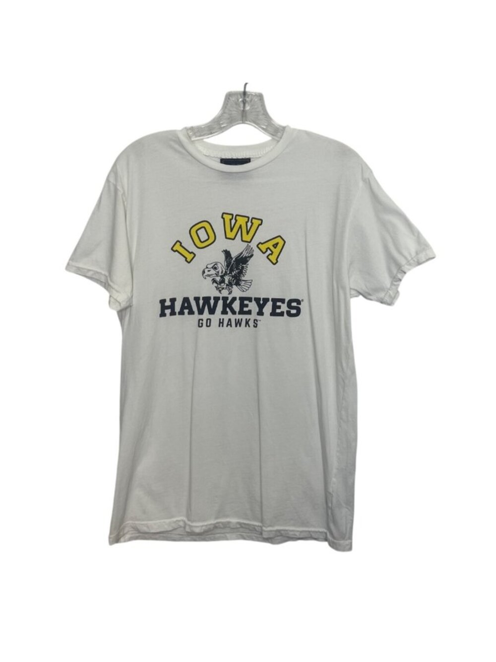 Iowa Hawkeyes Go Hawks Retrobrand Tshirt Small White Cotton Fanwear